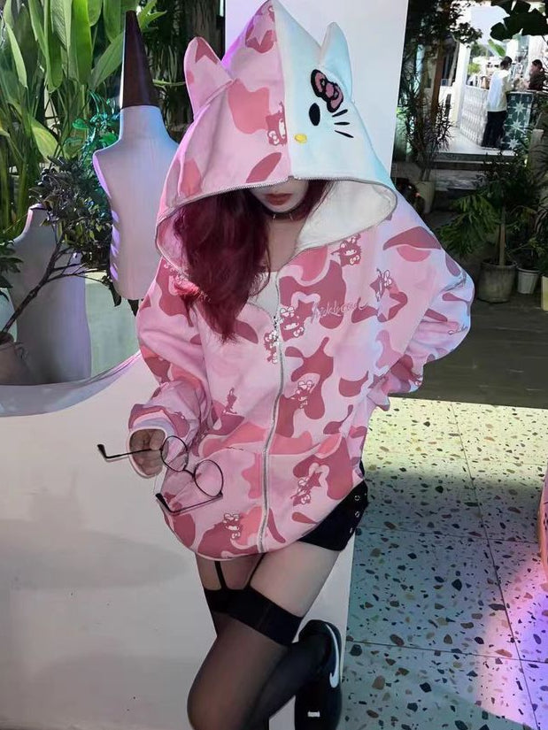Hello Kitty Camo Hoodie