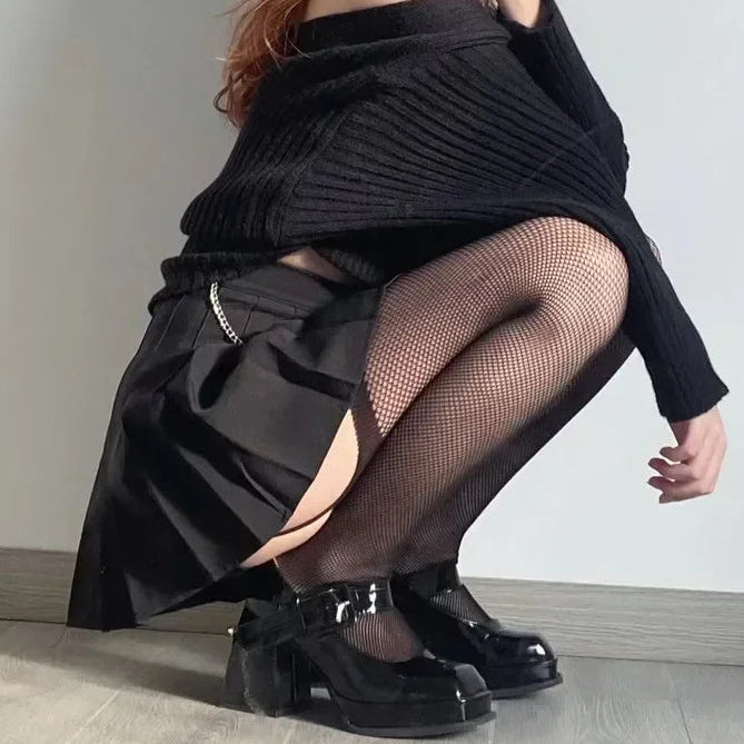 Black Mesh Tights