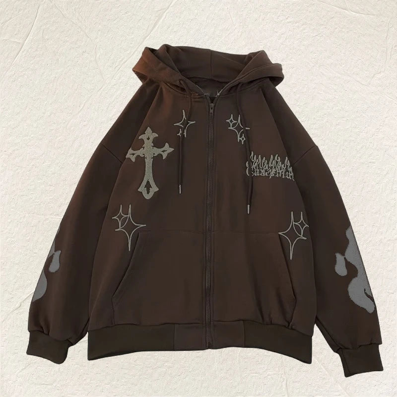 Crossed Logos Hoodie