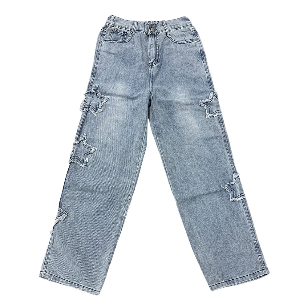 Star Embroidery Jeans