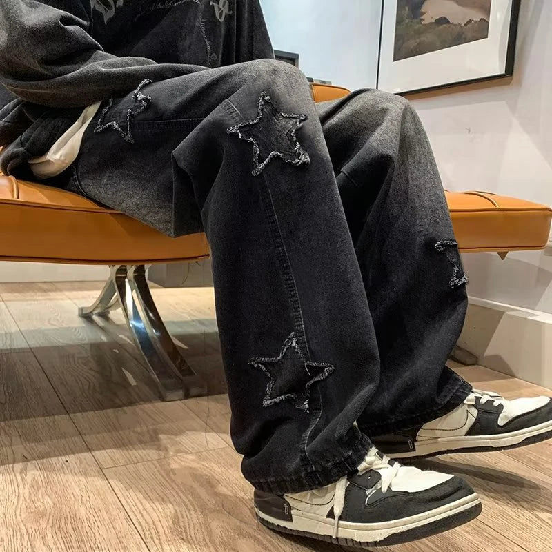 Star Embroidery Jeans