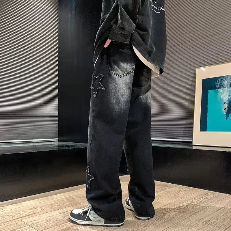 Star Embroidery Jeans