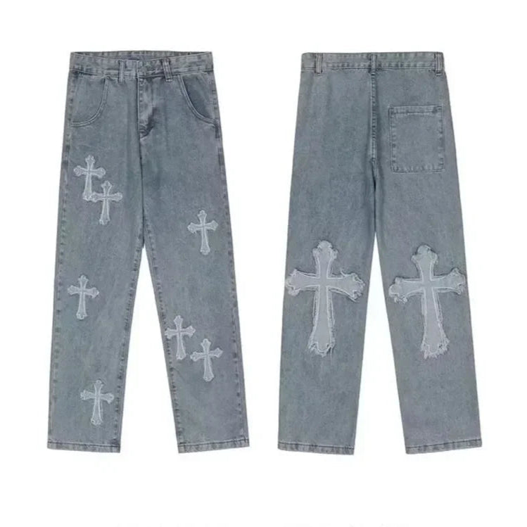Cross Denim Pants