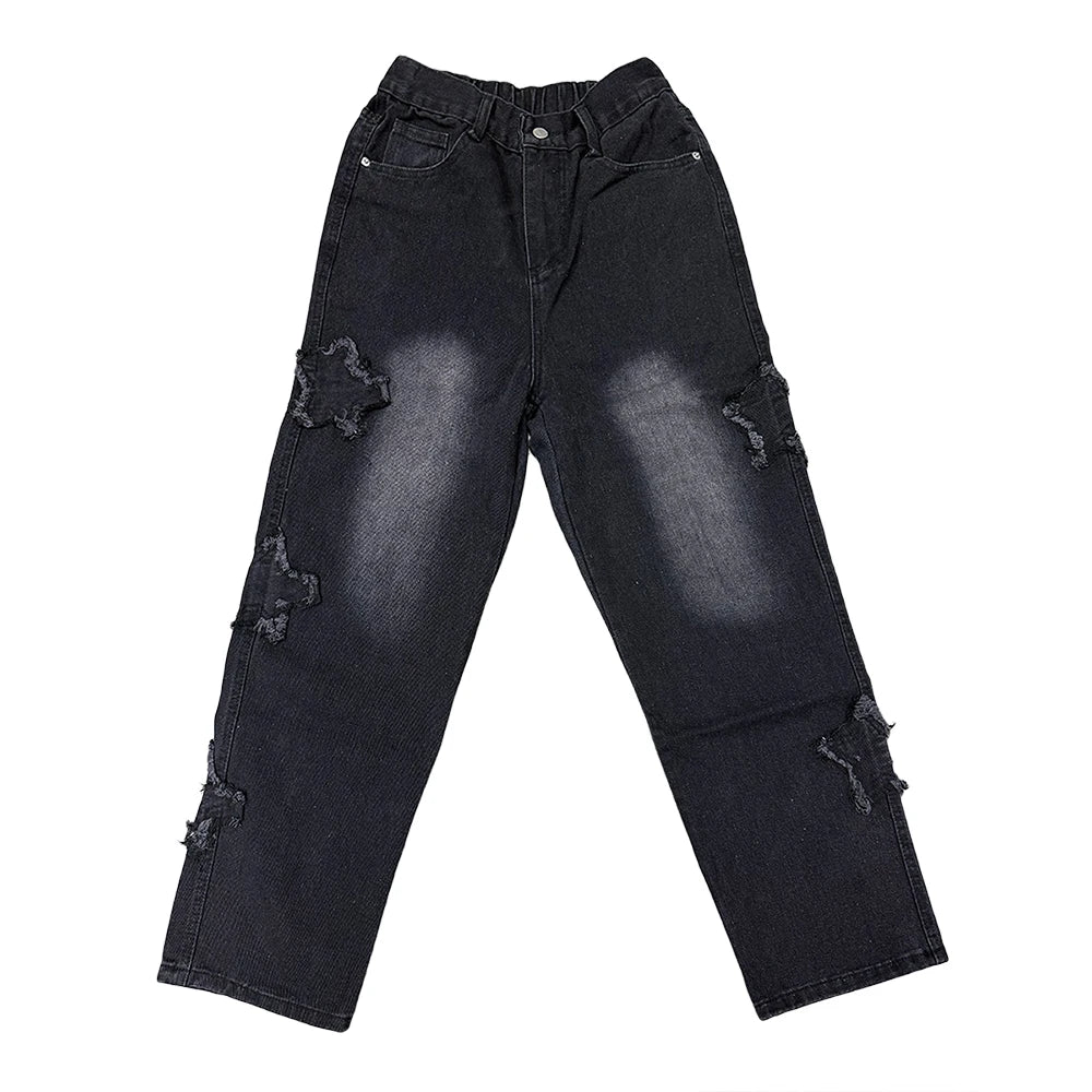 Star Embroidery Jeans