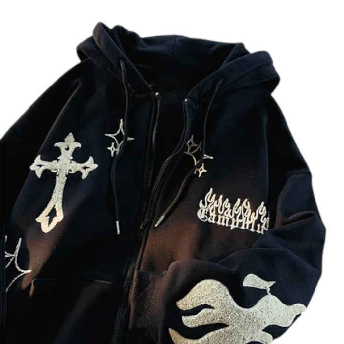 Crossed Logos Hoodie