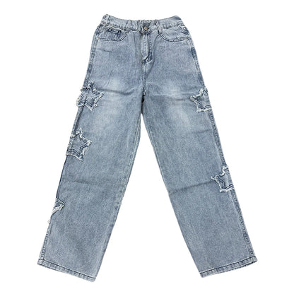 Star Embroidery Jeans