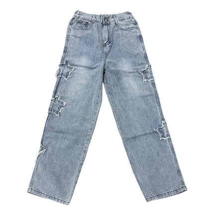 Star Embroidery Jeans