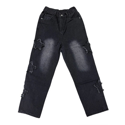 Star Embroidery Jeans