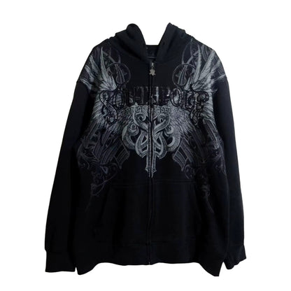 Graphic Zipper Hoodie