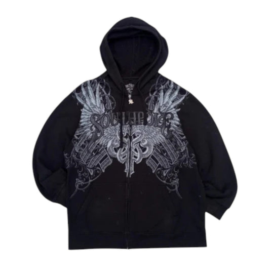 Graphic Zipper Hoodie
